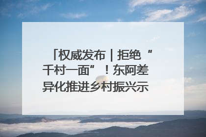 权威发布｜拒绝“千村一面”！东阿差异化推进乡村振兴示范片区建设