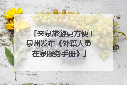 来泉旅游更方便！泉州发布《外籍人员在泉服务手册》