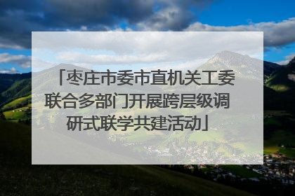 枣庄市委市直机关工委联合多部门开展跨层级调研式联学共建活动