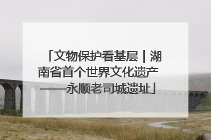 文物保护看基层｜湖南省首个世界文化遗产——永顺老司城遗址