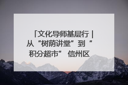 文化导师基层行｜从“树荫讲堂”到“积分超市” 信州区基层治理有实招