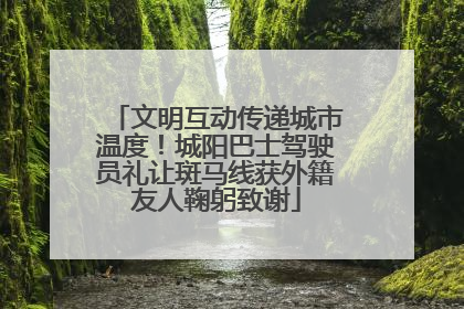 文明互动传递城市温度！城阳巴士驾驶员礼让斑马线获外籍友人鞠躬致谢