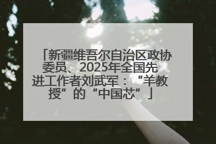 新疆维吾尔自治区政协委员、2025年全国先进工作者刘武军：“羊教授”的“中国芯”