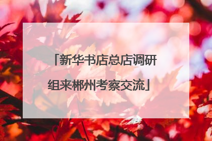新华书店总店调研组来郴州考察交流
