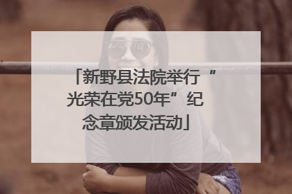 新野县法院举行“光荣在党50年”纪念章颁发活动