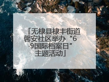 无棣县棣丰街道馨安社区举办“6·9国际档案日”主题活动