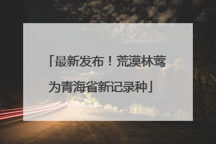 最新发布！荒漠林莺为青海省新记录种