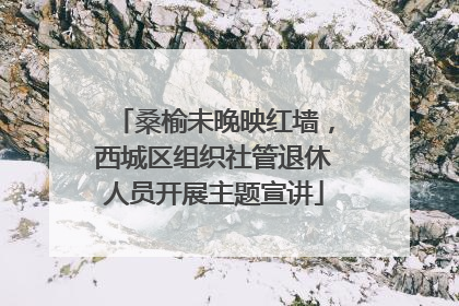 桑榆未晚映红墙，西城区组织社管退休人员开展主题宣讲
