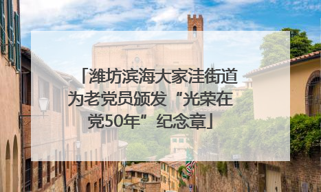 潍坊滨海大家洼街道为老党员颁发“光荣在党50年”纪念章