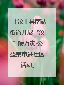 汶上县南站街道开展“汶”暖万家·公益集市进社区活动