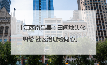江西南昌县：田间地头化纠纷 社区治理绘同心