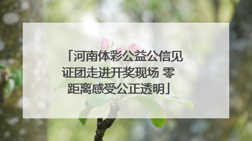 河南体彩公益公信见证团走进开奖现场 零距离感受公正透明