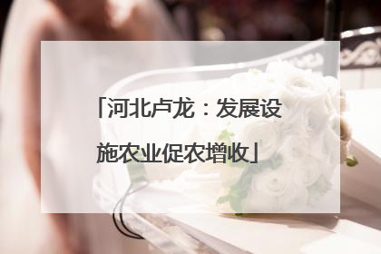 河北卢龙：发展设施农业促农增收