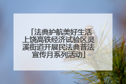 法典护航美好生活 上饶高铁经济试验区灵溪街道开展民法典普法宣传月系列活动