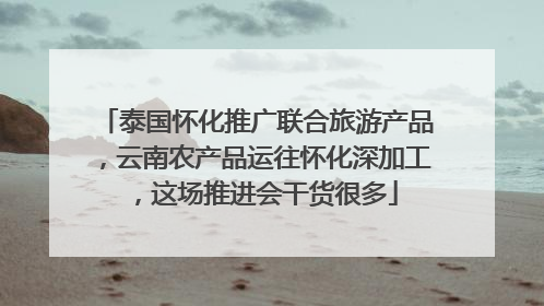 泰国怀化推广联合旅游产品，云南农产品运往怀化深加工，这场推进会干货很多