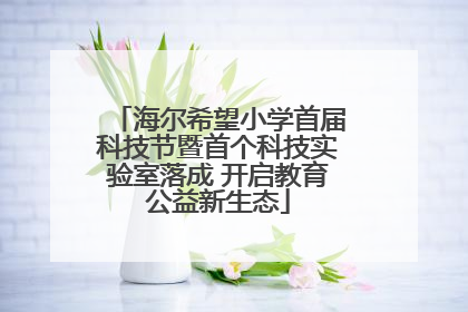 海尔希望小学首届科技节暨首个科技实验室落成 开启教育公益新生态