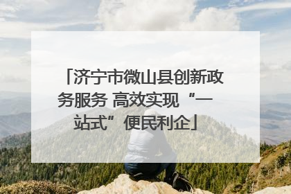 济宁市微山县创新政务服务 高效实现“一站式”便民利企