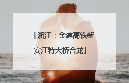 浙江：金建高铁新安江特大桥合龙