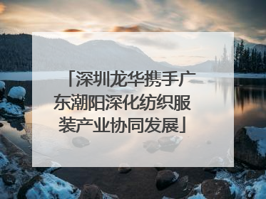 深圳龙华携手广东潮阳深化纺织服装产业协同发展