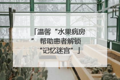 温馨“水果病房” 帮助患者解锁“记忆迷宫”