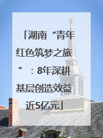 湖南“青年红色筑梦之旅”：8年深耕基层创造效益近5亿元