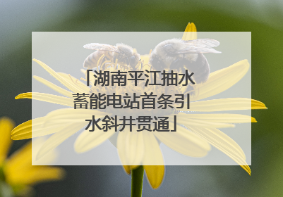湖南平江抽水蓄能电站首条引水斜井贯通