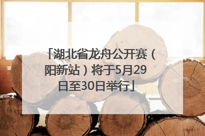 湖北省龙舟公开赛（阳新站）将于5月29日至30日举行