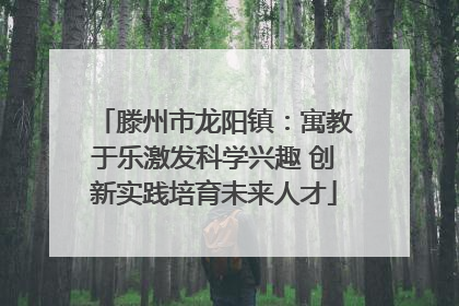 滕州市龙阳镇：寓教于乐激发科学兴趣 创新实践培育未来人才
