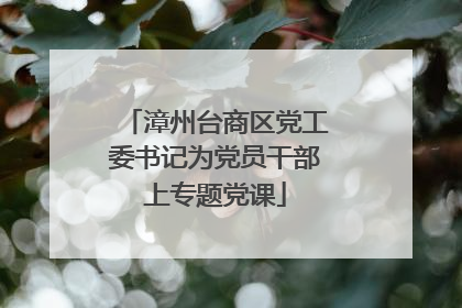 漳州台商区党工委书记为党员干部上专题党课