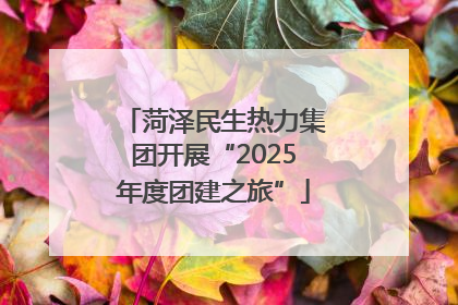 菏泽民生热力集团开展“2025年度团建之旅”