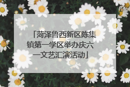 菏泽鲁西新区陈集镇第一学区举办庆六一文艺汇演活动