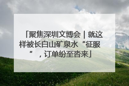 聚焦深圳文博会｜就这样被长白山矿泉水“征服”，订单纷至沓来