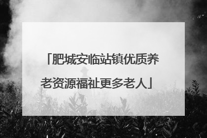 肥城安临站镇优质养老资源福祉更多老人