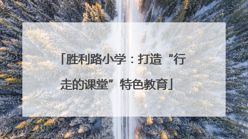胜利路小学：打造“行走的课堂”特色教育
