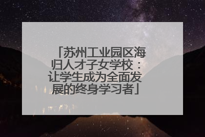 苏州工业园区海归人才子女学校：让学生成为全面发展的终身学习者
