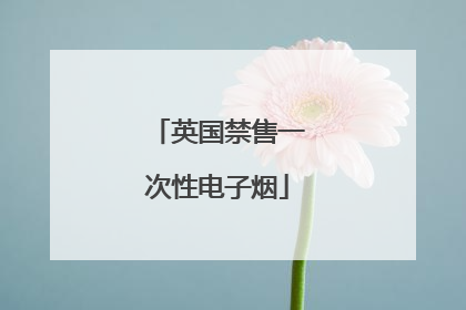 英国禁售一次性电子烟