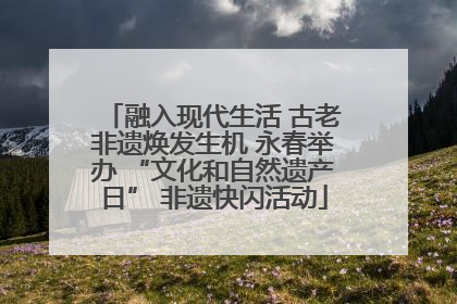 融入现代生活 古老非遗焕发生机 永春举办 “文化和自然遗产日” 非遗快闪活动