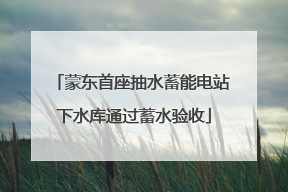 蒙东首座抽水蓄能电站下水库通过蓄水验收