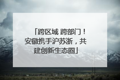 跨区域 跨部门！安徽携手沪苏浙，共建创新生态圈