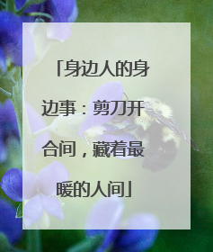 身边人的身边事：剪刀开合间，藏着最暖的人间