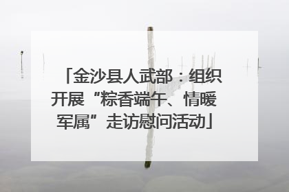金沙县人武部：组织开展“粽香端午、情暖军属”走访慰问活动