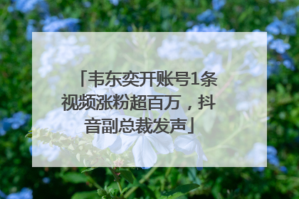 韦东奕开账号1条视频涨粉超百万，抖音副总裁发声