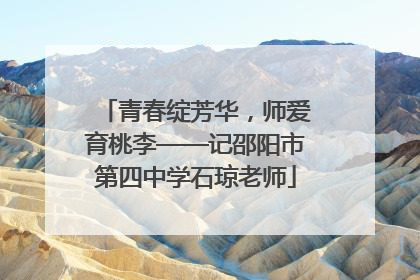 青春绽芳华，师爱育桃李——记邵阳市第四中学石琼老师