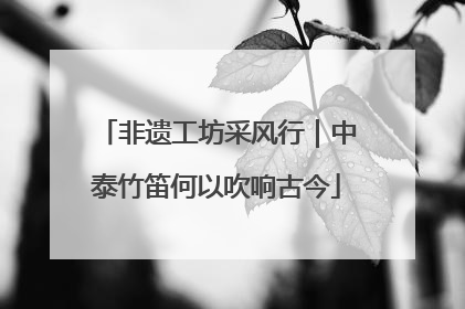 非遗工坊采风行｜中泰竹笛何以吹响古今