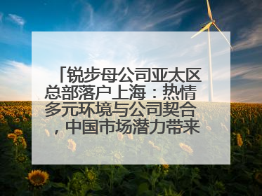 锐步母公司亚太区总部落户上海：热情多元环境与公司契合，中国市场潜力带来重要机遇