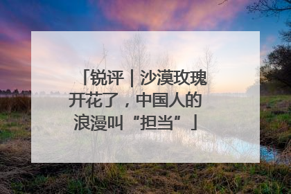 锐评｜沙漠玫瑰开花了，中国人的浪漫叫“担当”