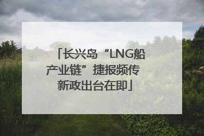 长兴岛“LNG船产业链”捷报频传 新政出台在即