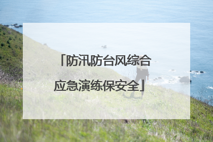 防汛防台风综合应急演练保安全