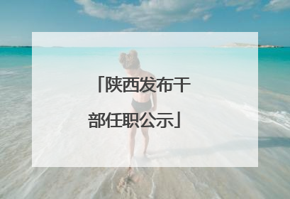 陕西发布干部任职公示