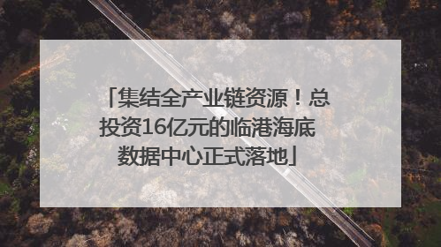 集结全产业链资源！总投资16亿元的临港海底数据中心正式落地